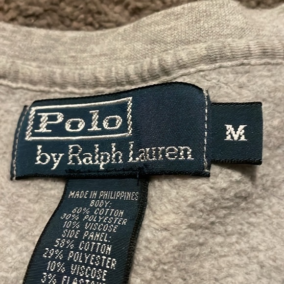 ralph lauren grey sweatshirt medium - Picture 3 of 3